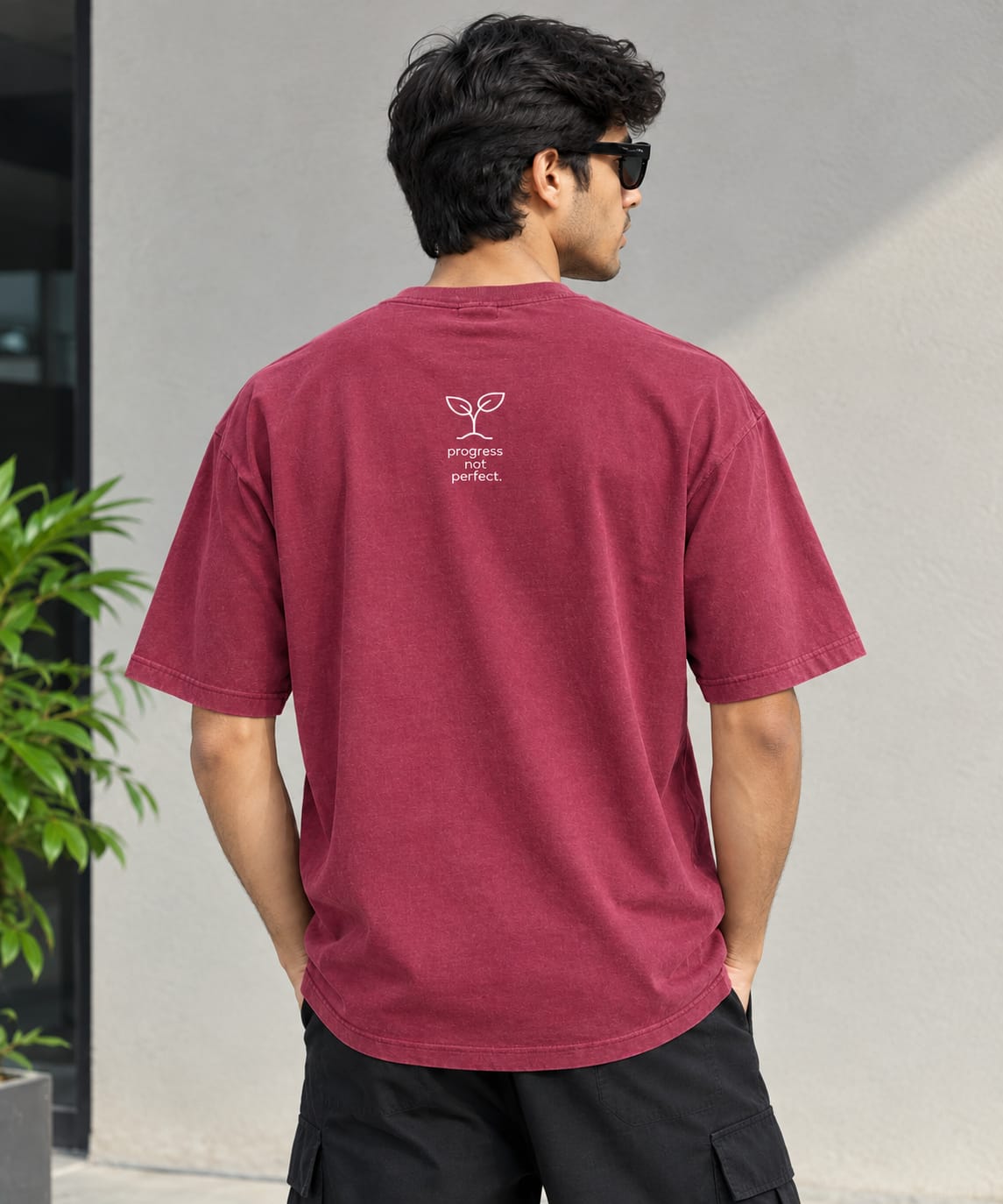 BonnBeat Progress not Perfect Oversized T- Shirt